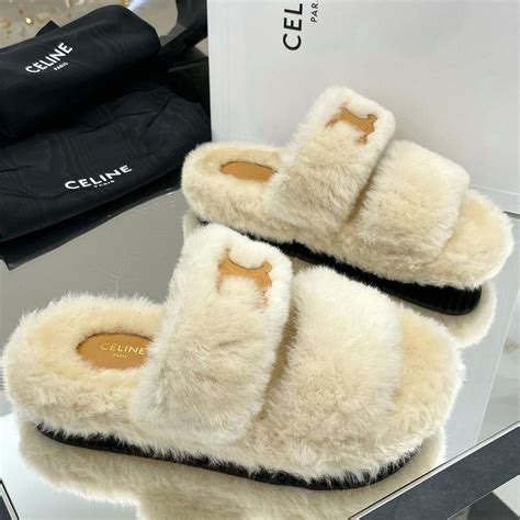 buy celine fur slippers|celine official website.